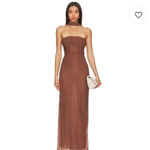 Vittoria LPA Maxi Dress in Chocolate
